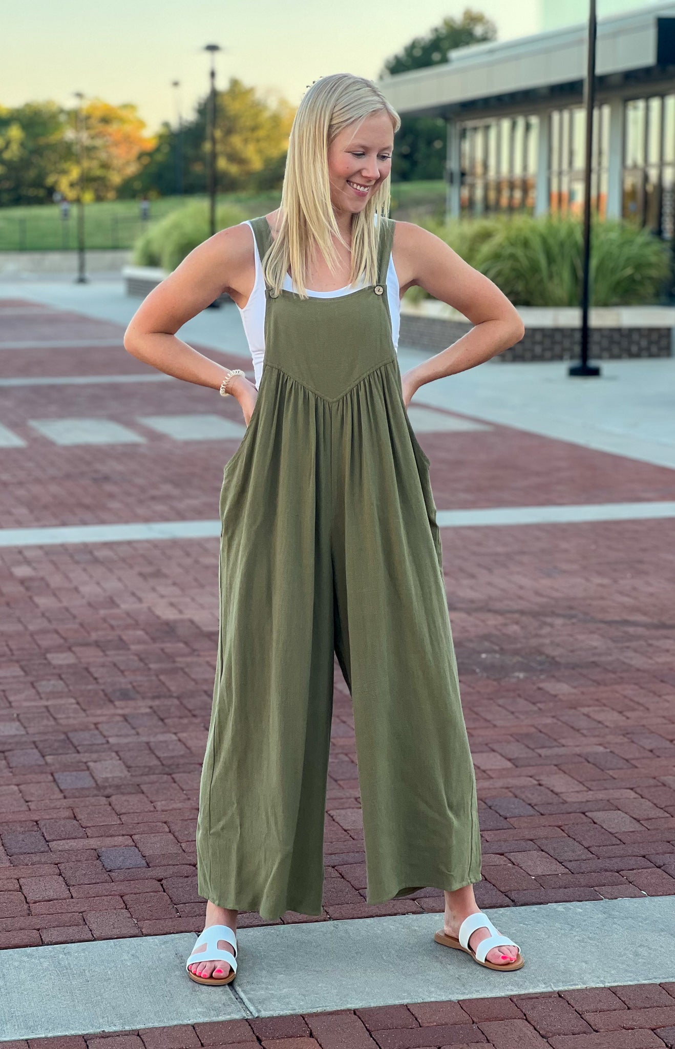 Kelli Shirring Detail Jumpsuit FINAL SALE