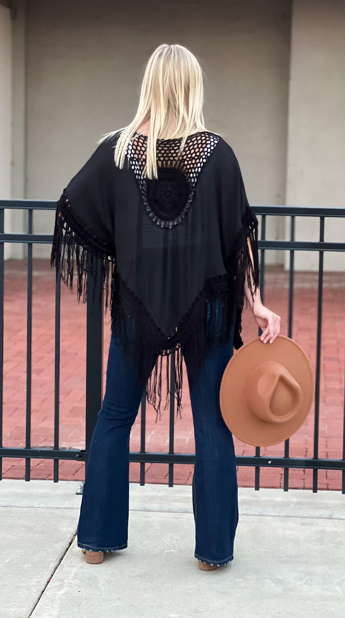 Dreamy Macramé Black Kimono FINAL SALE