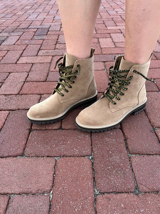 Drew Combat Khaki Boots FINAL SALE