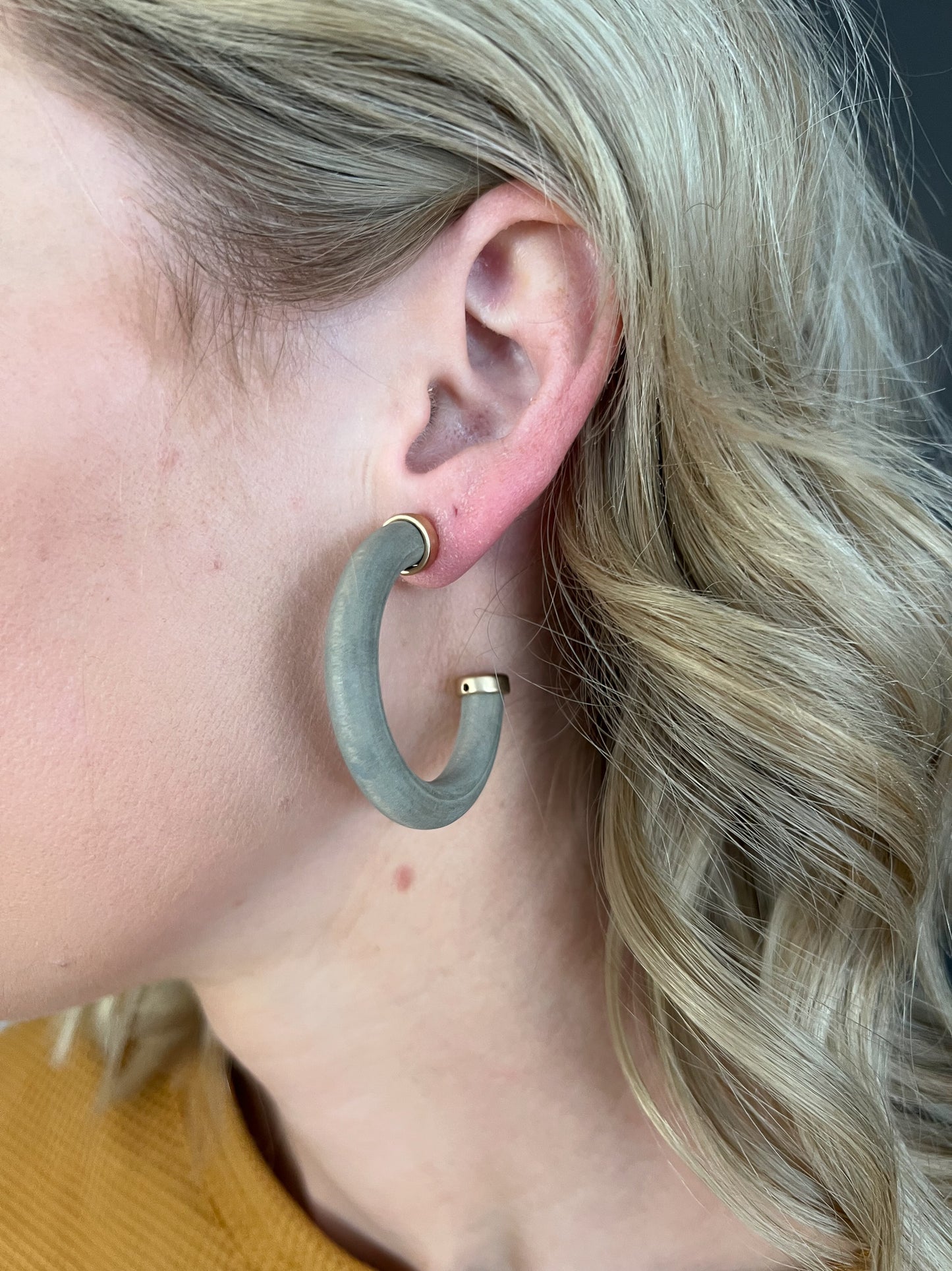 Wood Hoop Earrings FINAL SALE