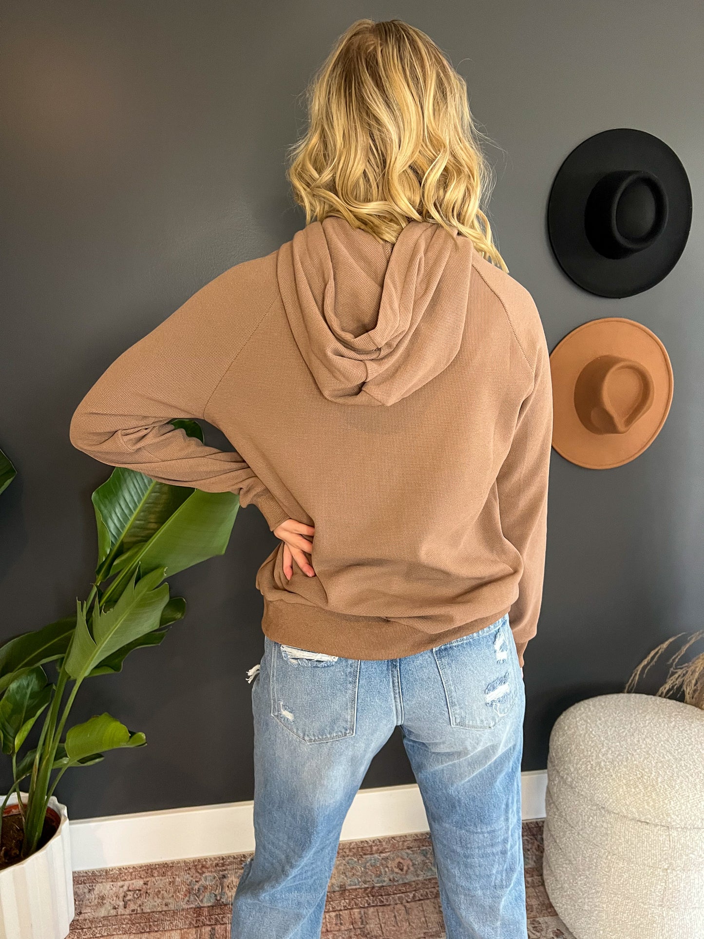 Kara Layered Brown Hoodie FINAL SALE