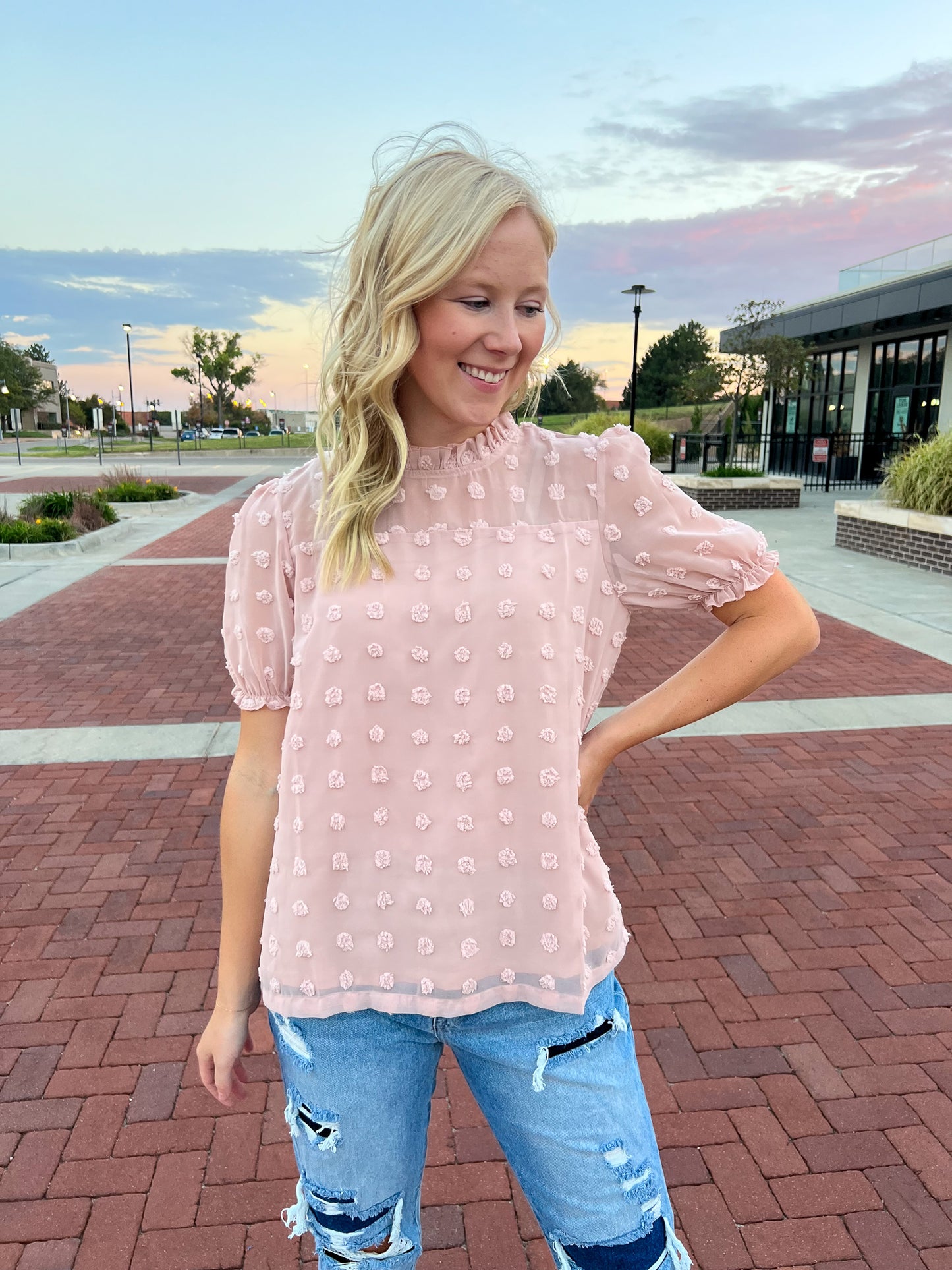 Light Pink Penelope Blouse FINAL SALE