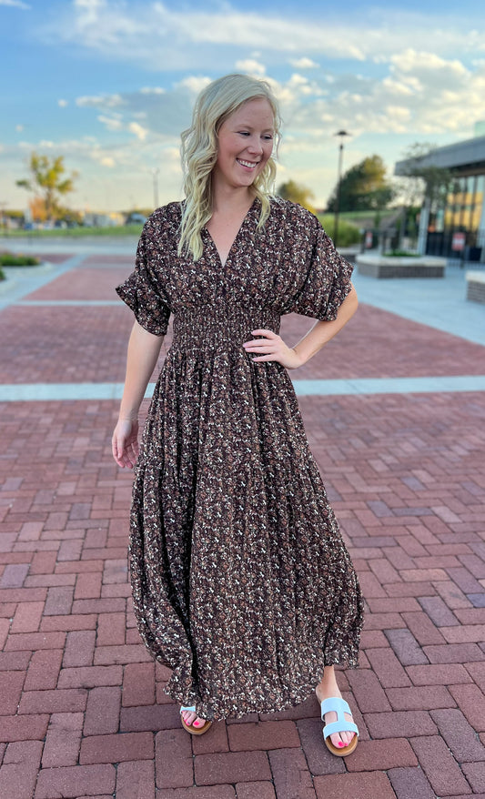 Morgan Floral Print Maxi Dress FINAL SALE