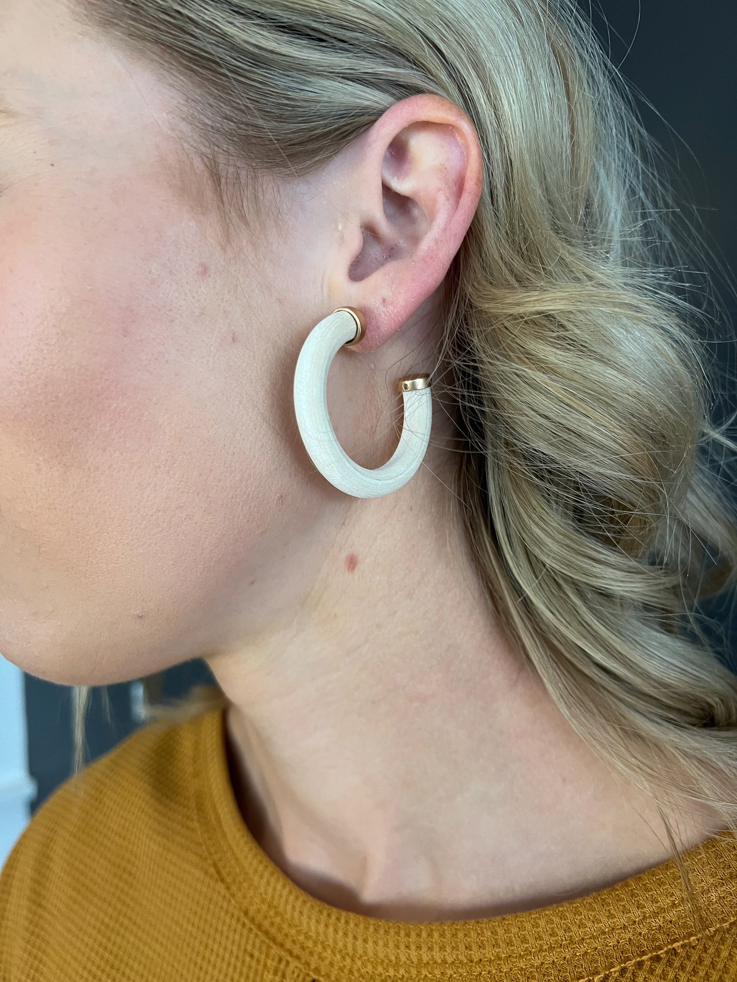 Wood Hoop Earrings FINAL SALE