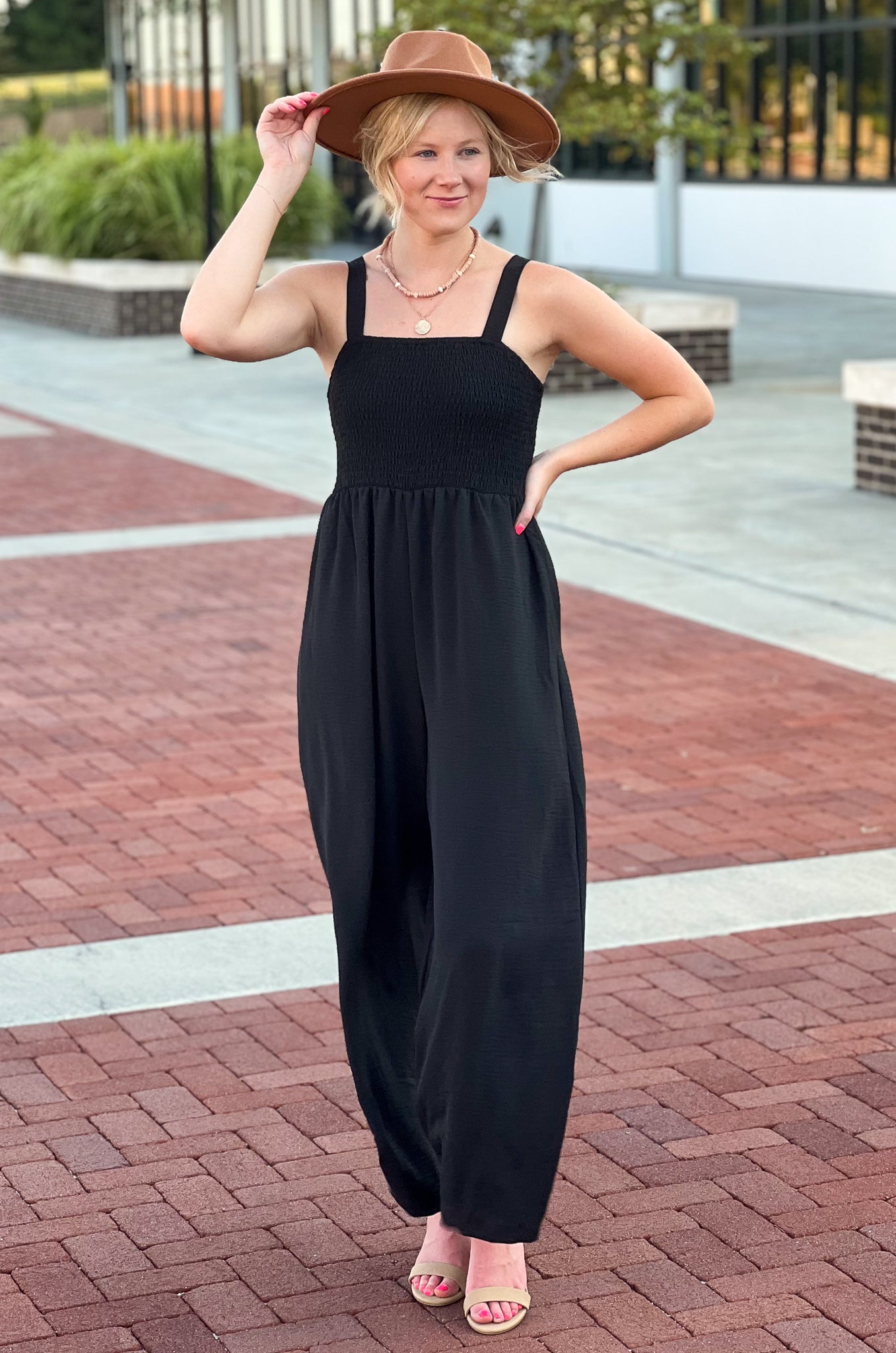 Phoebe Wide Leg Black Jumpsuit FINAL SALE