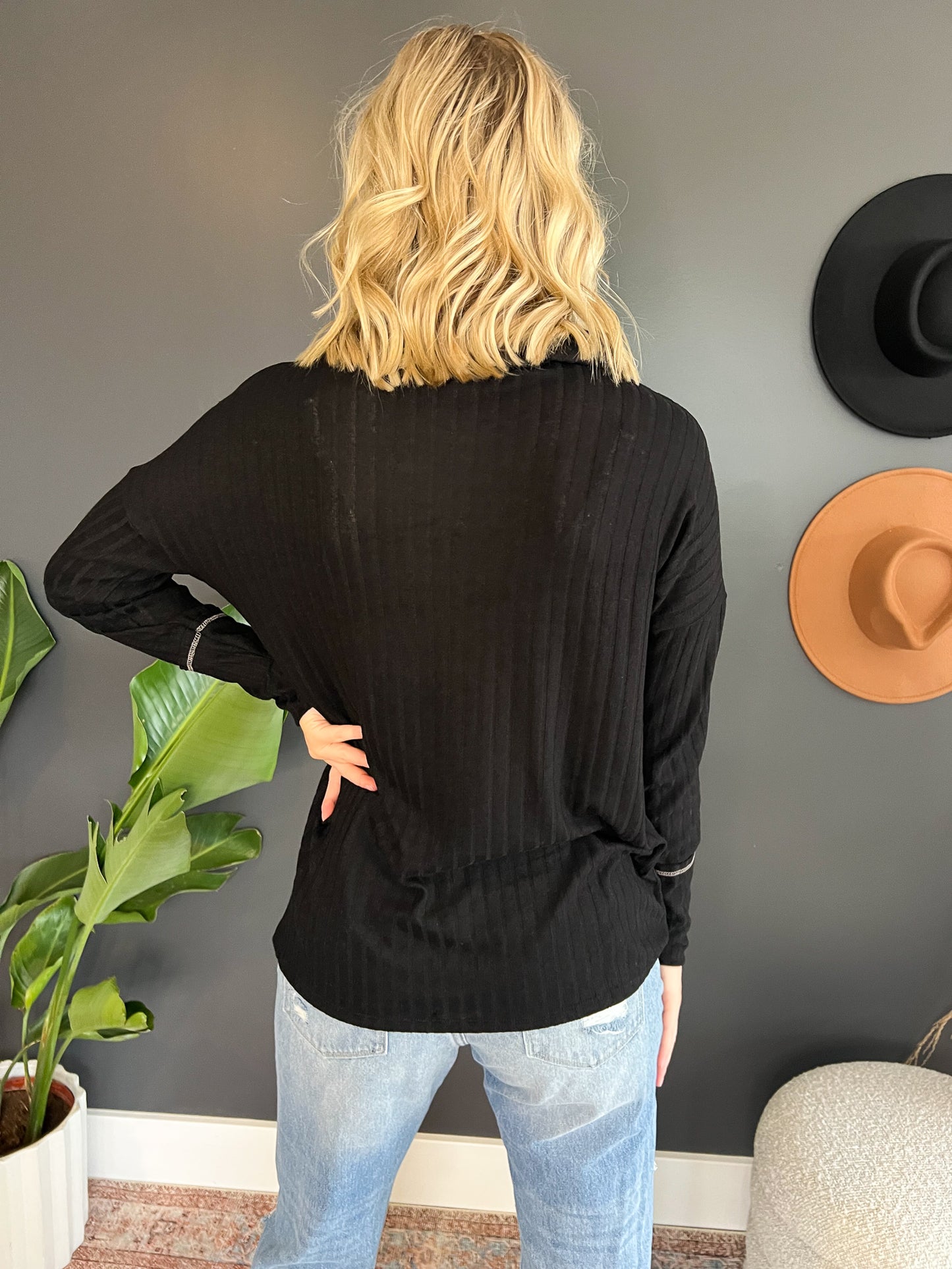 Rib Knit Turtleneck Top FINAL SALE