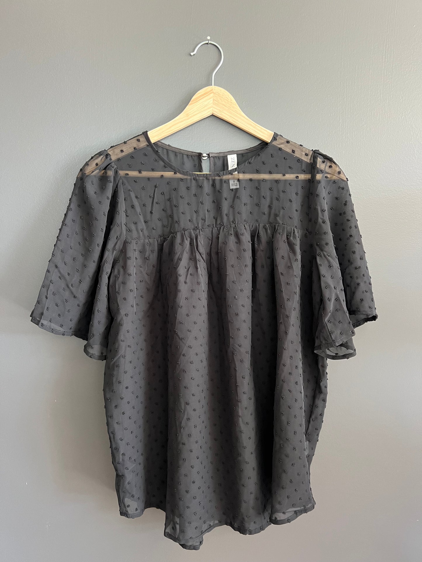 Swiss Dot Short Sleeve Top FINAL SALE